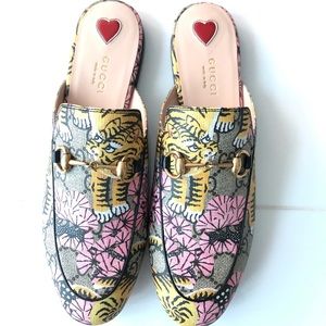 Womens 38 Gucci Princetown Bengal Slippers